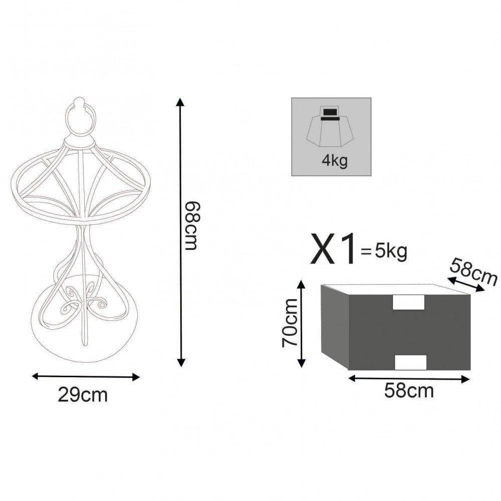 Portaombrelli in Acciaio cm 29x29x68 – OZ