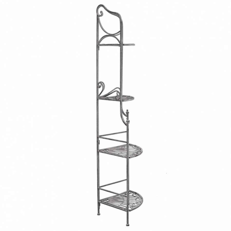 Eatagere 4 piani bianco ossidato in Acciaio cm 49x35x154 – NARDI