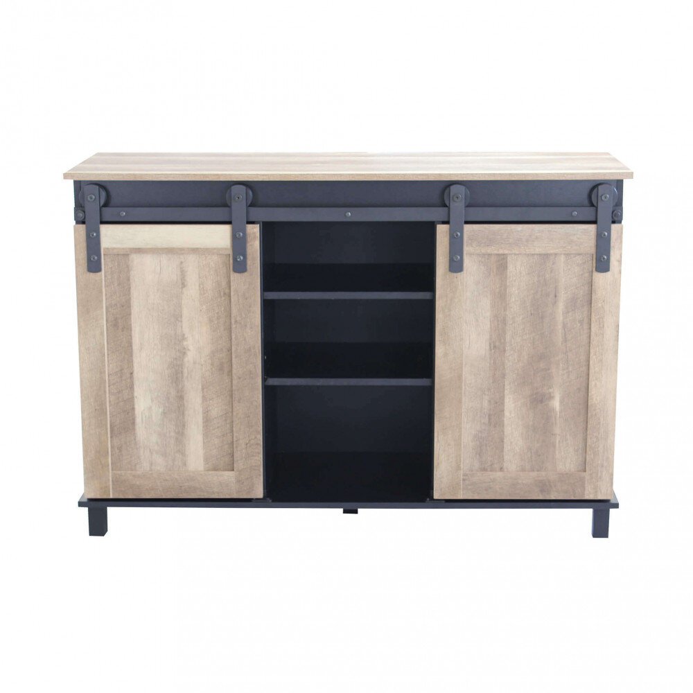 Madia per soggiorno Industrial in Legno,Acciaio cm 120x40x82 – TREY