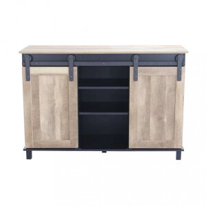 Madia per soggiorno Industrial in Legno,Acciaio cm 120x40x82 – TREY