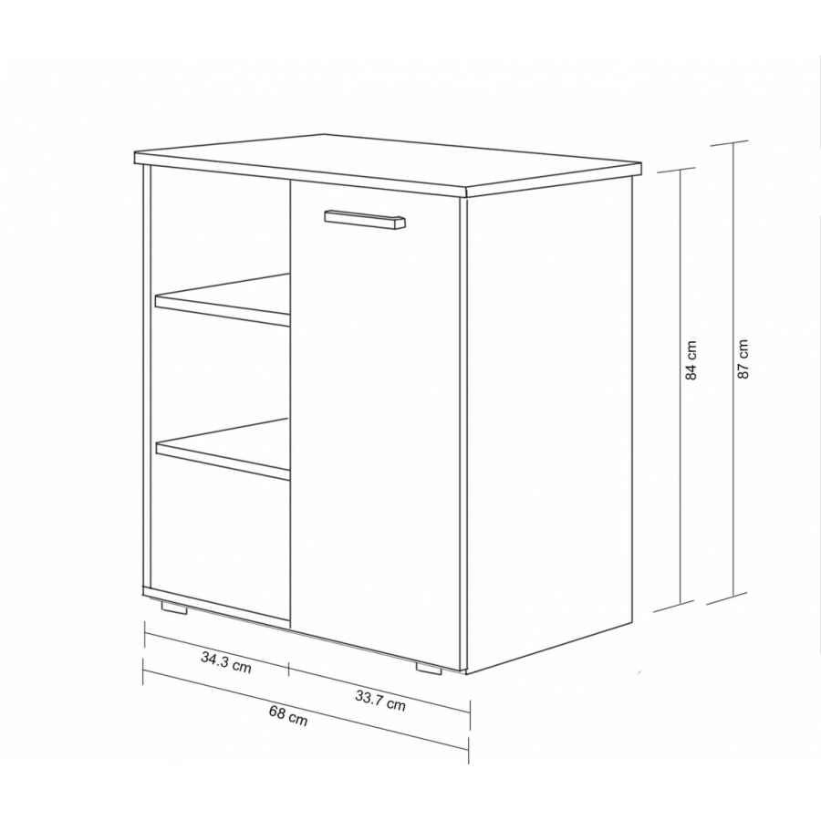 Mobile Ingresso Moderno Salvaspazio in Truciolare cm 68x35x87 – LOUIS