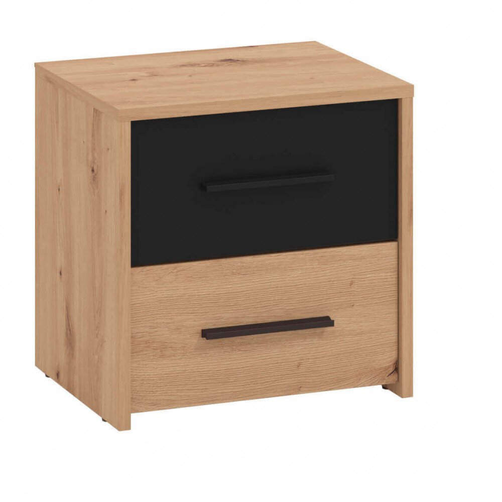 comodino due cassetti moderno minimal in legno cm 42 x 33,2 x 42,1 h – TIMBER