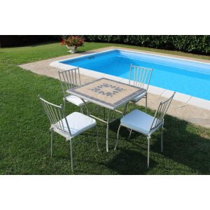 Sedia da Giardino con cuscino in Acciaio cm 41x53x90 – NEVIL