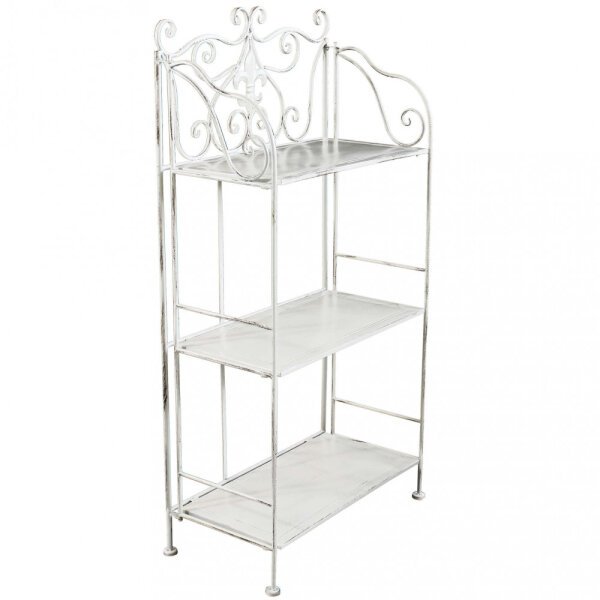 Scaffale 3 piani stile provenzale verniciato in Acciaio cm 60x32x121 – NEAL