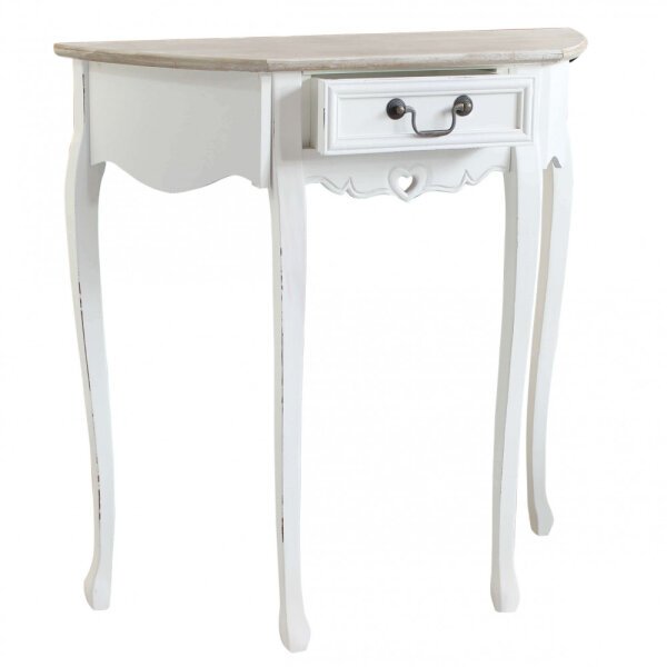 Mobiletto con 1 cassetto shabby chic in Legno cm 79x31x79 – EARNEST