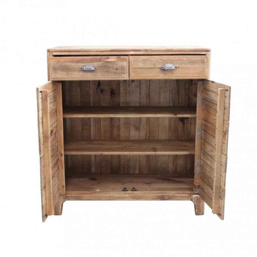 Cassettiera con 10 cassetti in Pino riciclato cm 105x48x113 – LYNDON