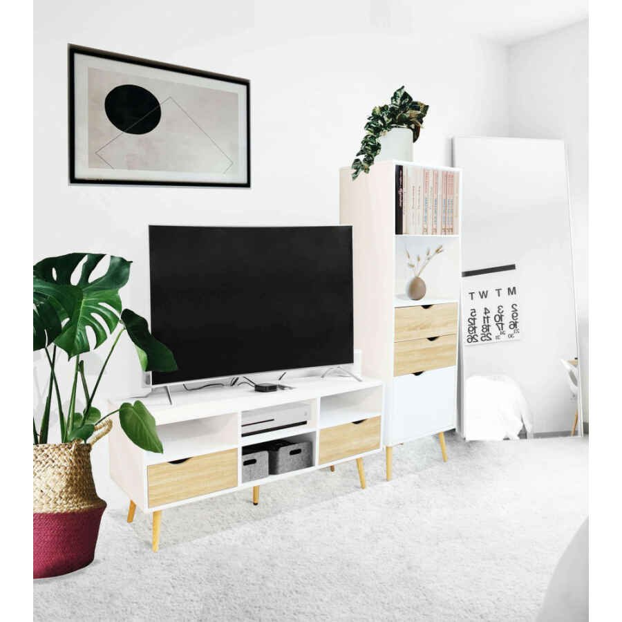 Porta tv Moderno in Legno cm 117x39x58 – PALMER