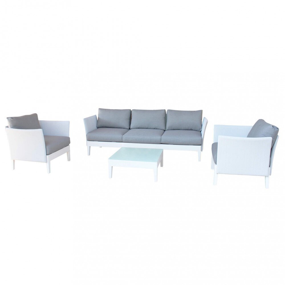 Salotto da Giardino con cuscini 5 posti in Alluminio,Textilene – LOVEL