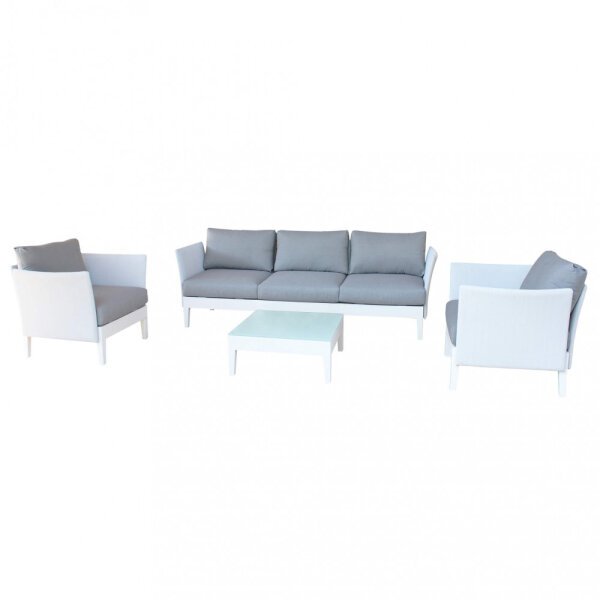 Salotto da Giardino con cuscini 5 posti in Alluminio,Textilene – LOVEL