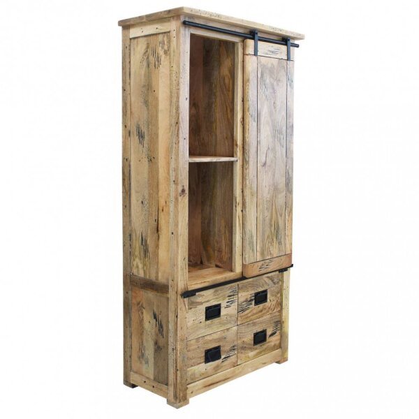 Credenza per soggiorno Industrial in Legno cm 90x45x180 – RICK