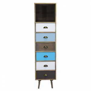 Cassettiera per soggiorno Industrial in Legno cm 40×36,5×144 – WILLY