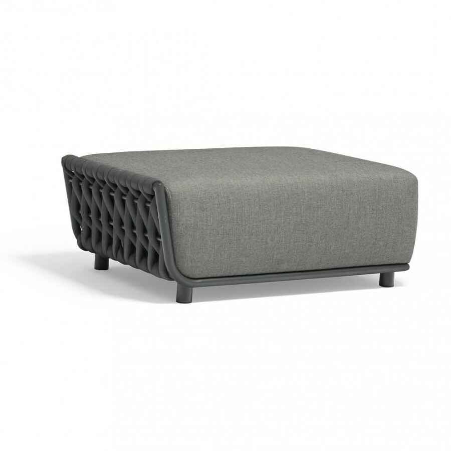Pouf per Salotto da Giardino in Alluminio,Textilene,Poliestere cm 102x71x41 – ZED