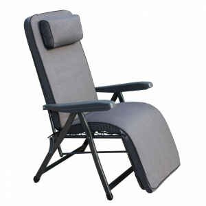 Poltrona Sdraio relax reclinabile in Tessuto,Acciaio cm 155x60x60 – MORTY