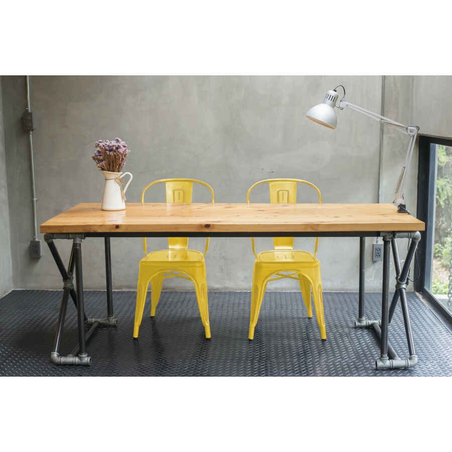Sedia per Sala da Pranzo Industrial in Acciaio cm 35x45x85 – METAL