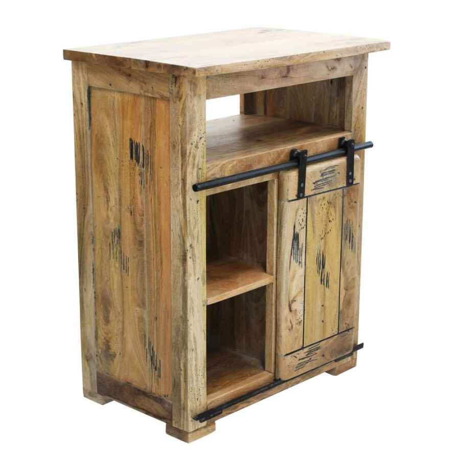 Mobiletto per soggiorno Industrial in Legno cm 70x45x90 – RICK