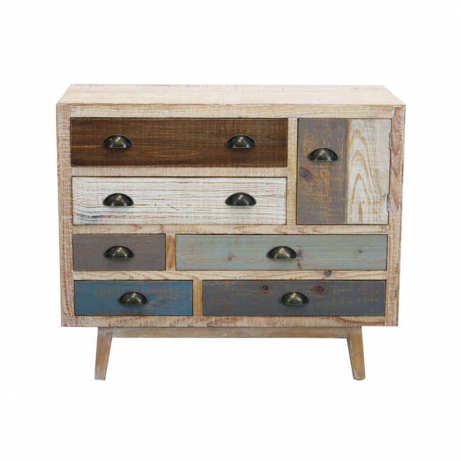 Cassettiera colorata in Legno cm 90x40x75 – FREDDY