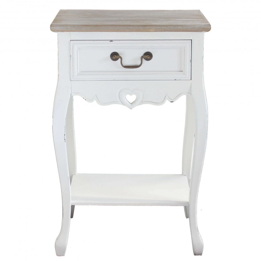 Mobiletto 1 cassetto shabby chic in Legno cm 44x33x70 – DETTA