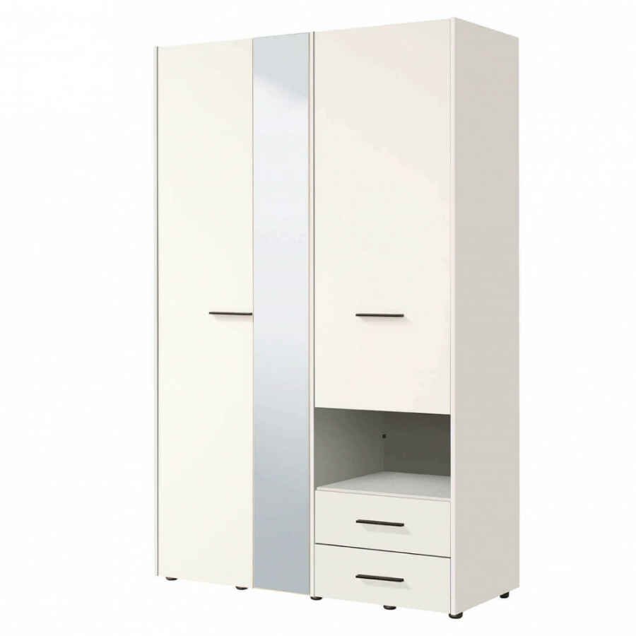 armadio 2 ante 2 cassetti con specchio cm 127,5 x 55 x 205,5 h – CLEANLINE
