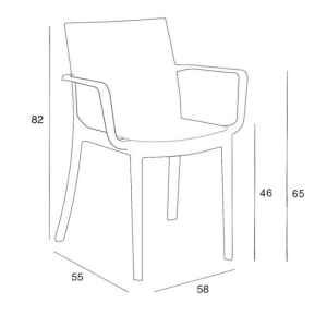 Poltrona da Giardino in Polipropilene cm 55x58x82 – MATRIX