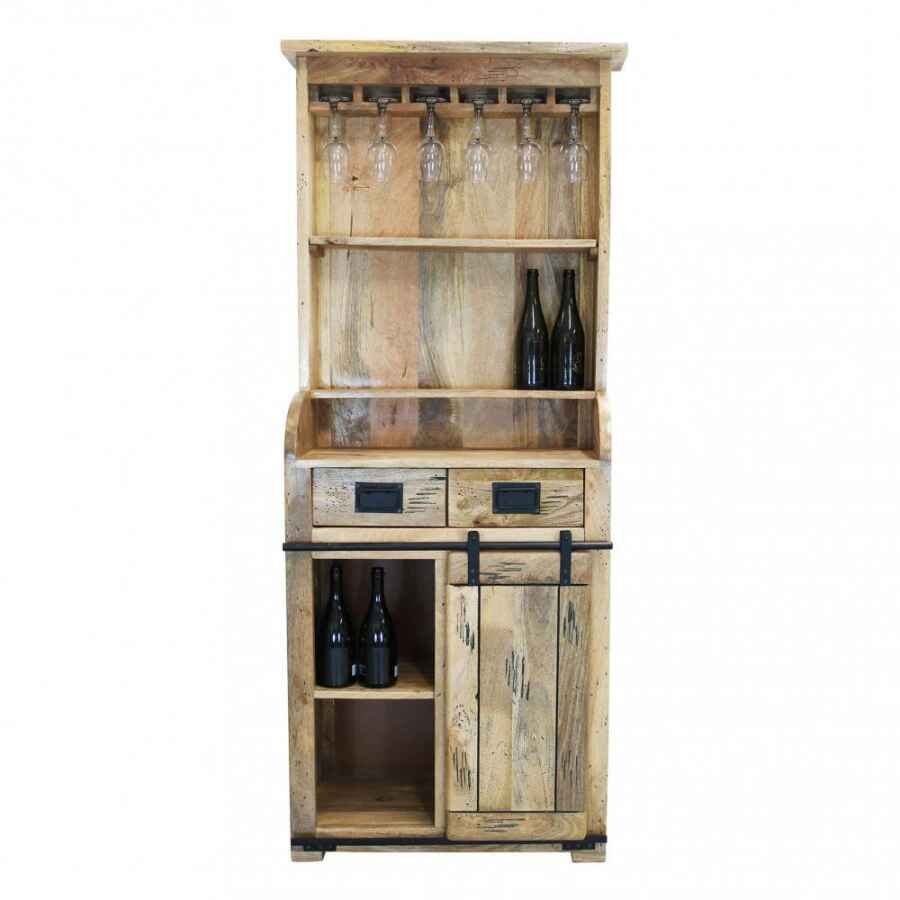 Credenza per soggiorno Industrial in Legno cm 80x40x190 – RICK