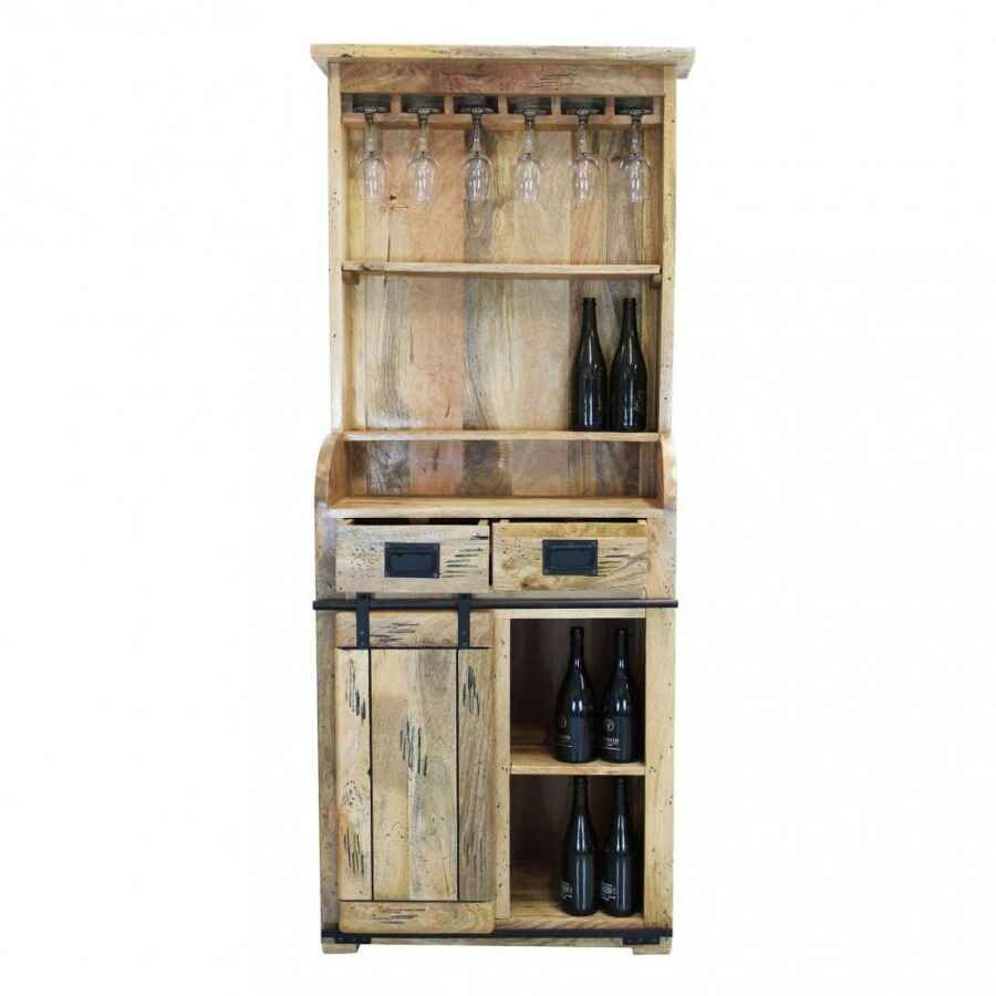 Credenza per soggiorno Industrial in Legno cm 80x40x190 – RICK
