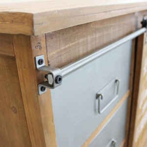 Madia per soggiorno Industrial in Legno,Metallo cm 89×42,5×76,8 – MORTIMER