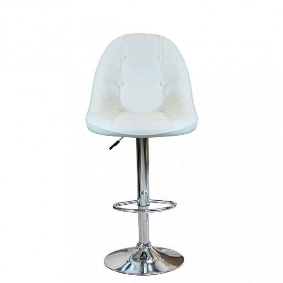 Sgabello Moderno per Sala da Pranzo in Ecopelle,Metallo cm 59x55x116 – SHAW