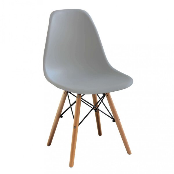 Sedia per Sala da Pranzo scandinava in Legno,Acciaio,Plastica cm 53x47x82 – NOAH