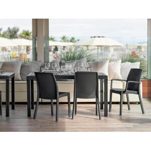 Tavolo da Giardino Rettangolare in Wicker cm 150×90 – WADE