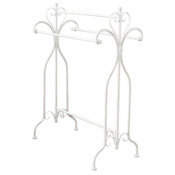 Porta asciugamani stile provenzale verniciato in Acciaio cm 68x37x90 – SEBASTIAN