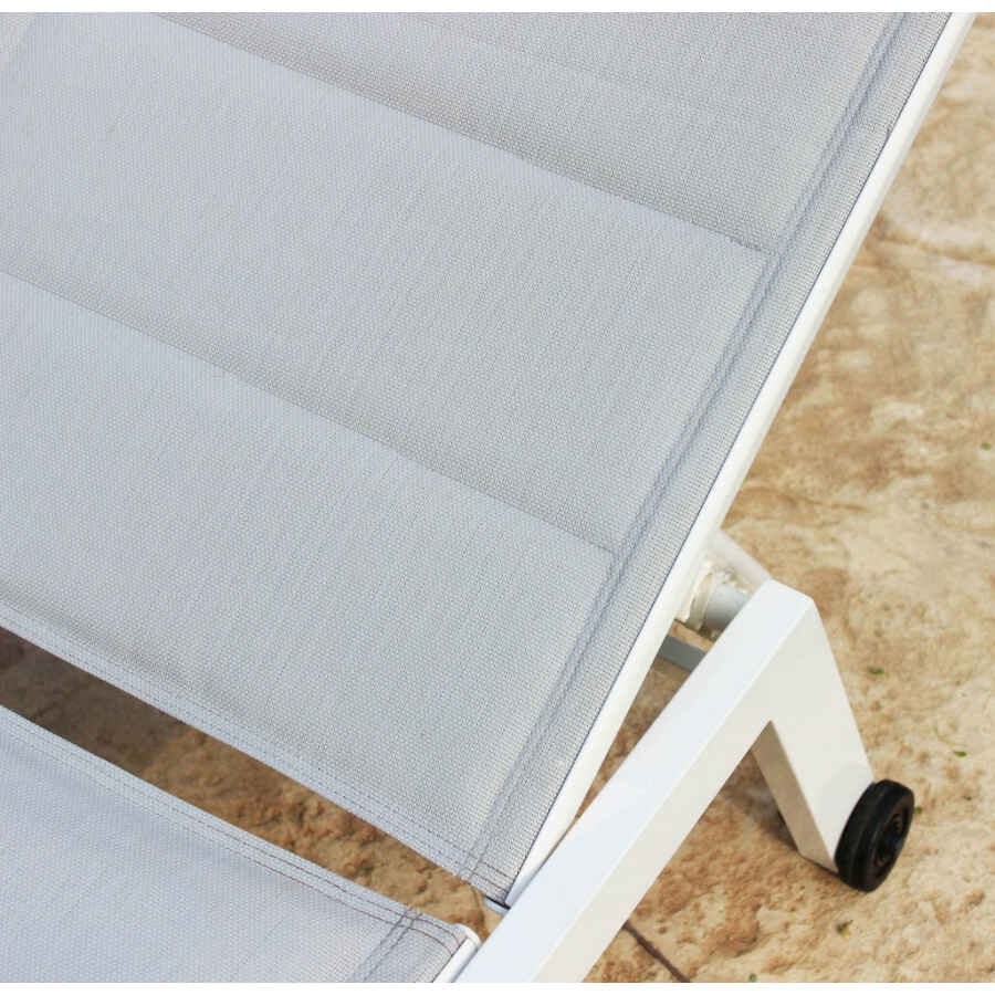Lettino prendisole da Giardino in Alluminio,Textilene cm 198x61x95 – DAVID