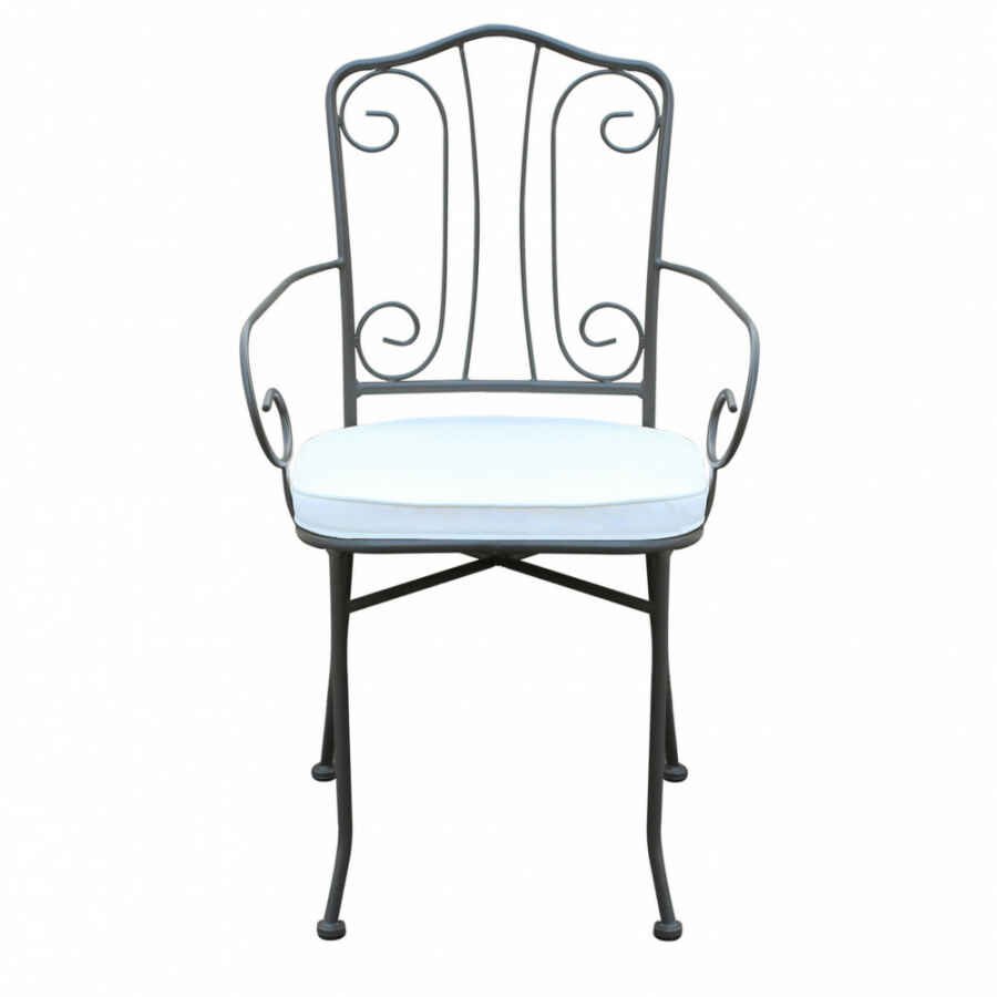 Poltrona da Giardino con cuscino in Acciaio cm 53x55x90 – NEVIL