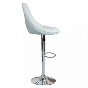 Sgabello Moderno per Sala da Pranzo in Ecopelle,Metallo cm 59x55x116 – SHAW