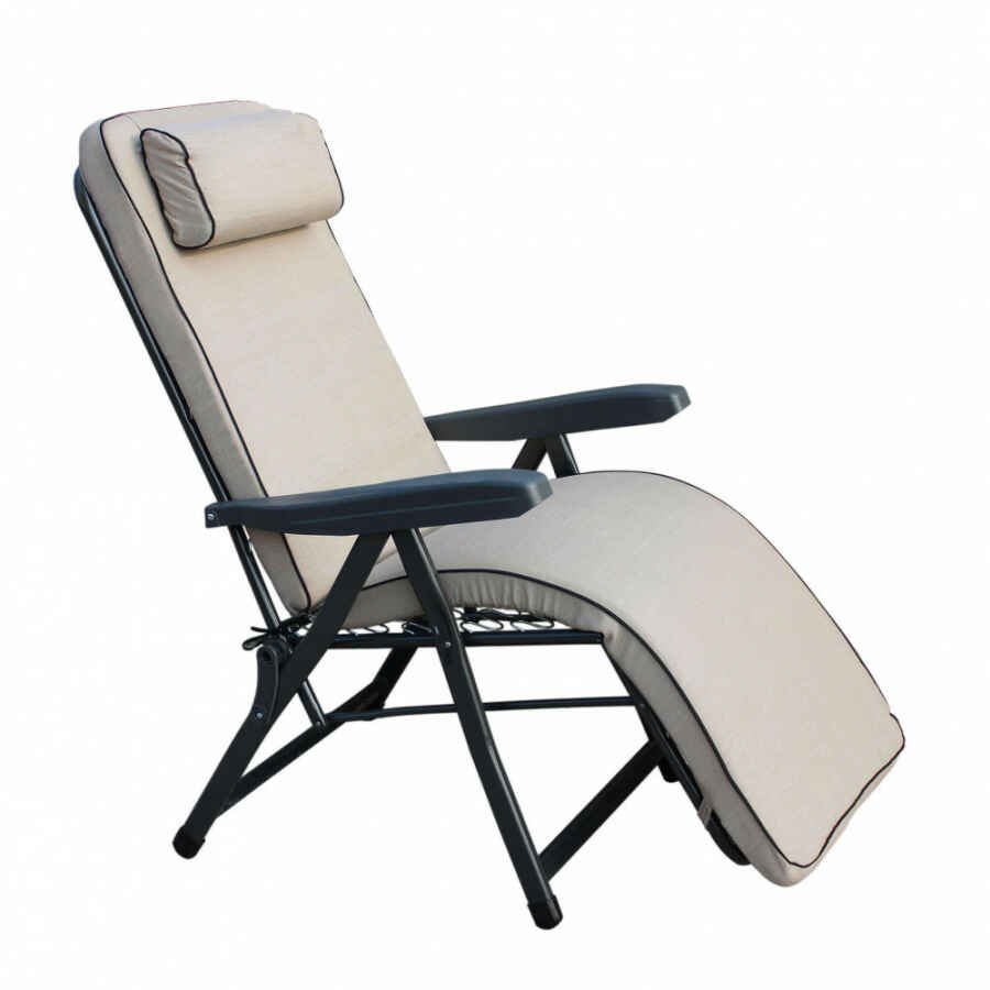 Poltrona Sdraio relax reclinabile in Tessuto,Acciaio cm 155x60x60 – MORTY