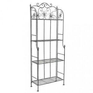 Eatagere 4 piani bianco ossidato in Acciaio cm 60x31x158 – NARDI
