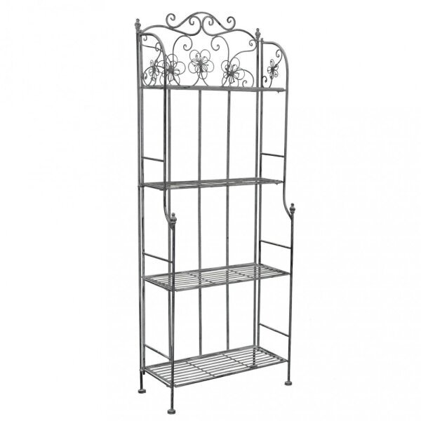 Eatagere 4 piani bianco ossidato in Acciaio cm 60x31x158 – NARDI
