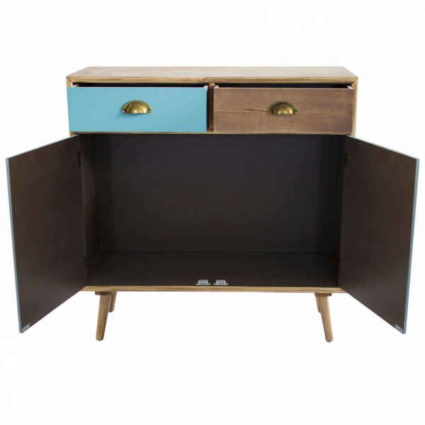 Mobiletto multicolore in Legno,MDF cm 80x35x63 – HALLAM