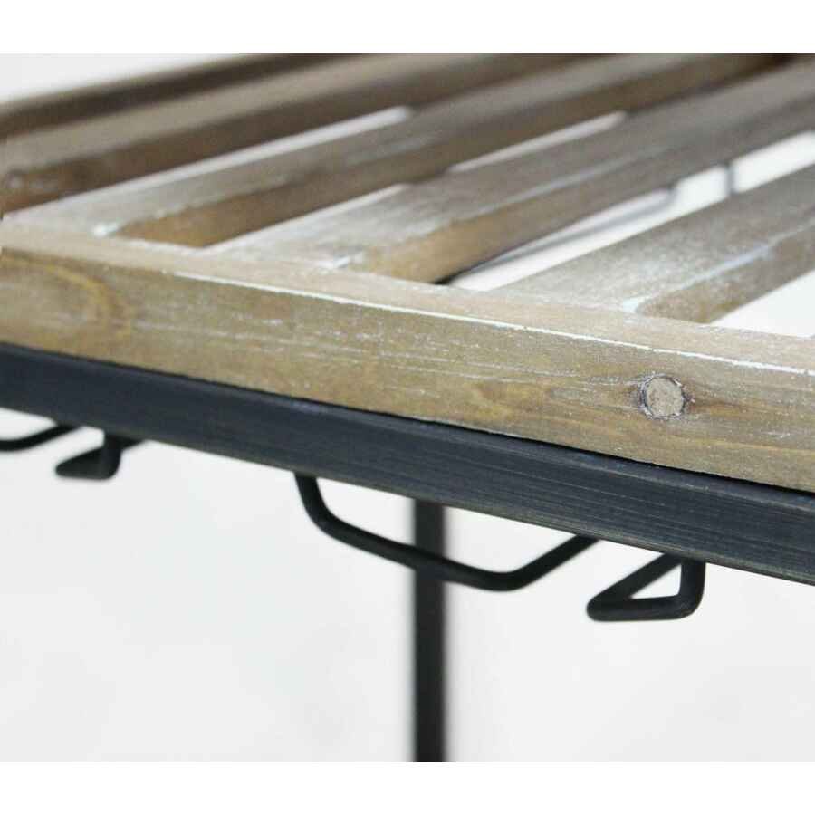 Carrello Portavivande con ruote in Metallo,Legno cm 88x43x77 – HERBIE