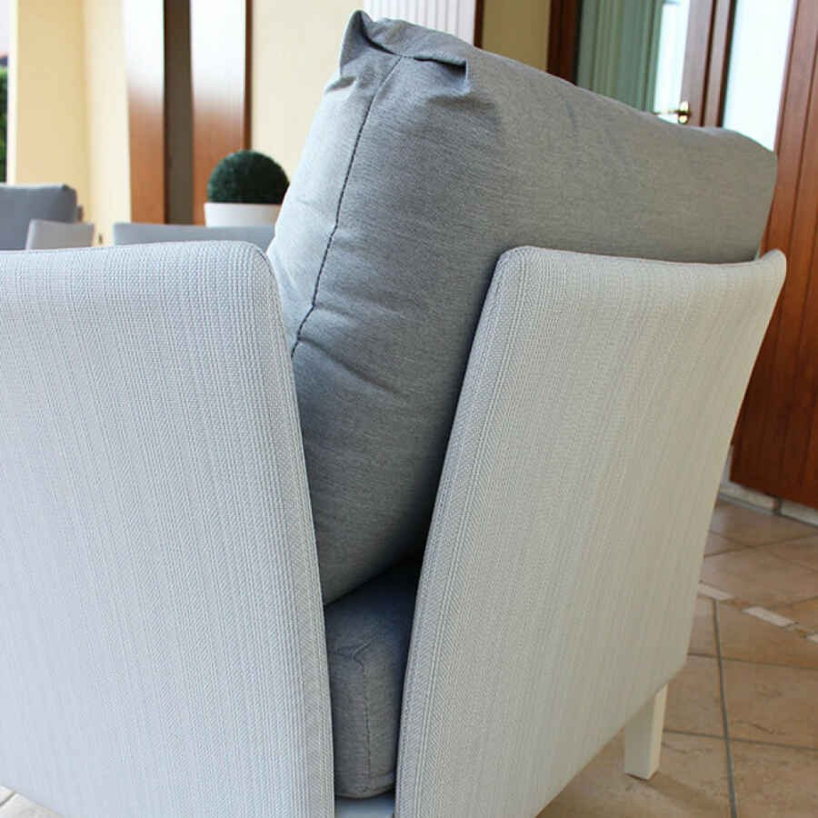 Salotto da Giardino 4 posti con Tavolino in Alluminio,Textilene – LOVEL