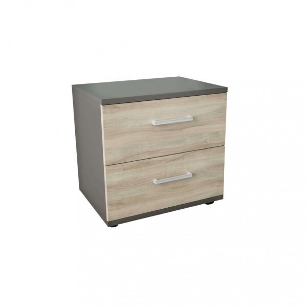Comodino 2 cassetti Moderno in Truciolare cm 44,4x33x40 – SPIKE