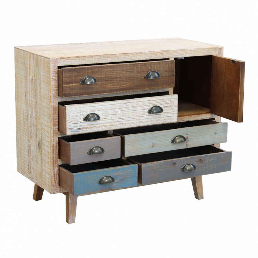 Cassettiera colorata in Legno cm 90x40x75 – FREDDY