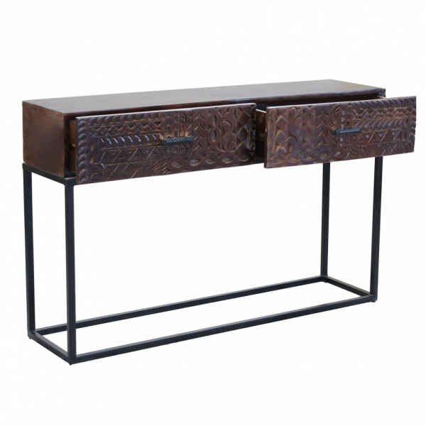 Consolle per Ingresso con decoro in Legno,Metallo cm 120x30x76 – WILBUR