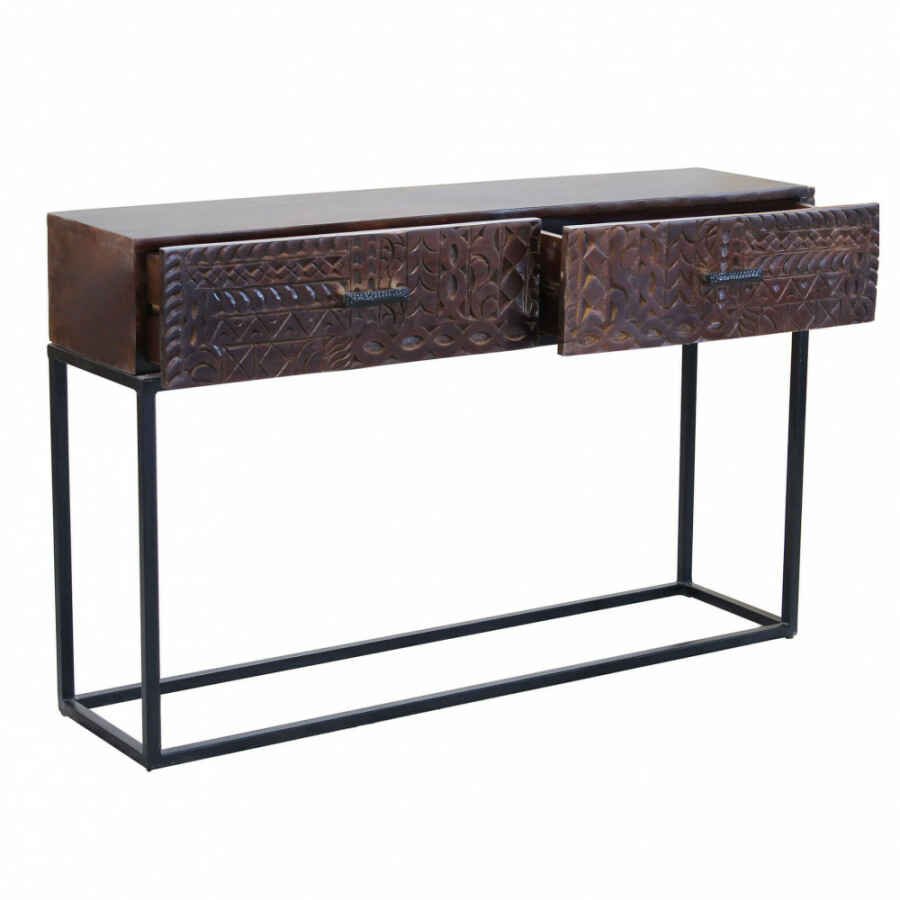 Consolle per Ingresso con decoro in Legno,Metallo cm 120x30x76 – WILBUR