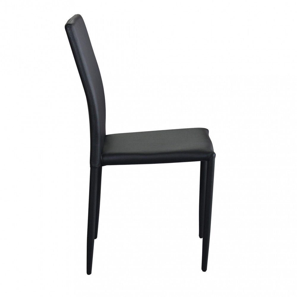 Sedia da Pranzo Moderna in Ecopelle,Acciaio cm 41x43x90 – RACHEL