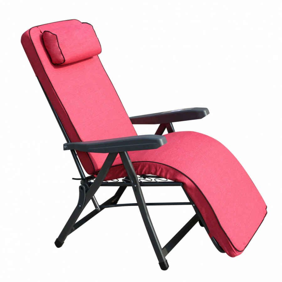 Poltrona Sdraio relax reclinabile in Tessuto,Acciaio cm 155x60x60 – MORTY