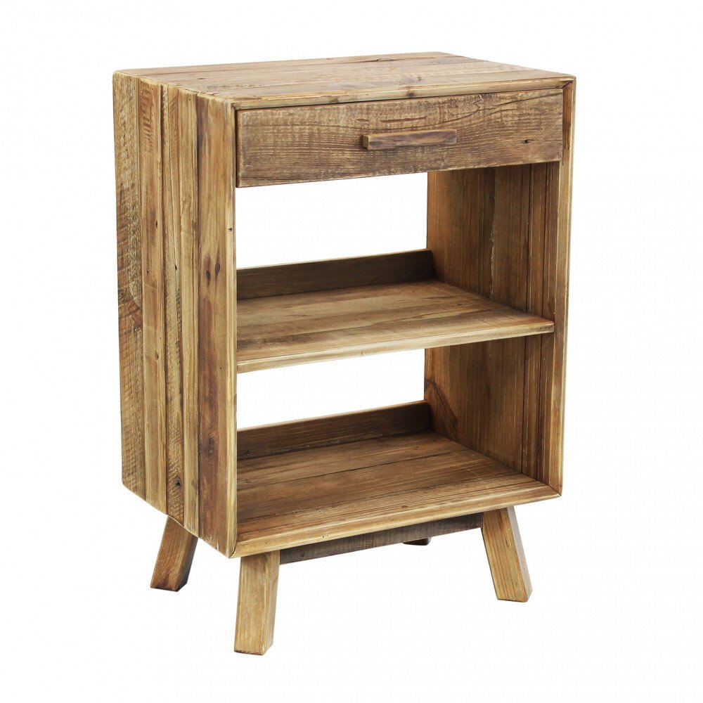 Comodino in Pino riciclato cm 60x40x85 – PINE