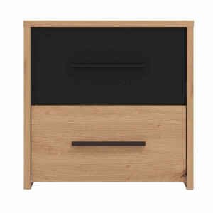comodino due cassetti moderno minimal in legno cm 42 x 33,2 x 42,1 h – TIMBER