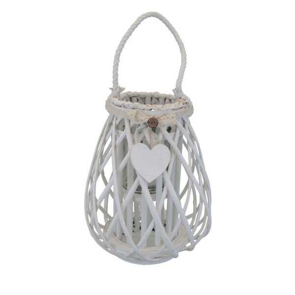 Lanterna in Vimini Rotonda in Vimini,Vetro cm 28x28x36 – TREV