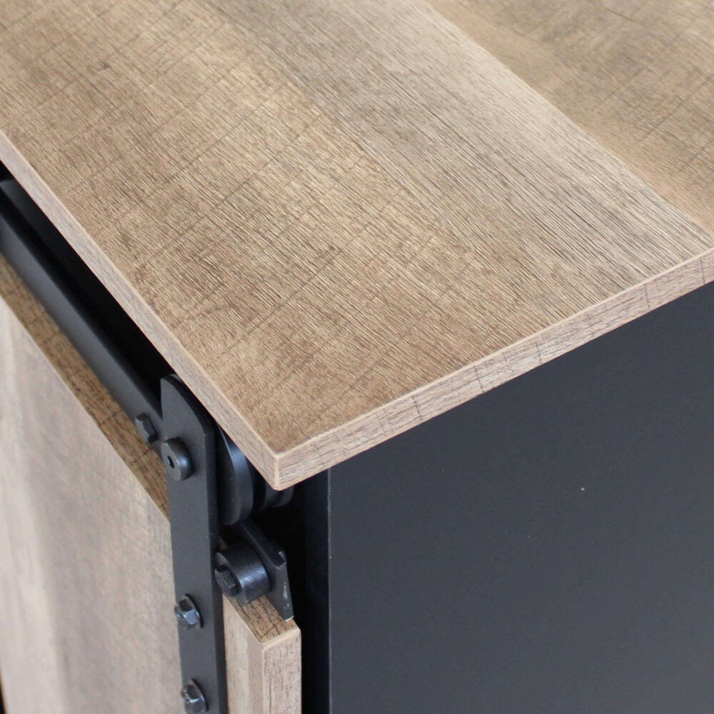 Madia per soggiorno Industrial in Legno,Acciaio cm 80x40x82 – TREY