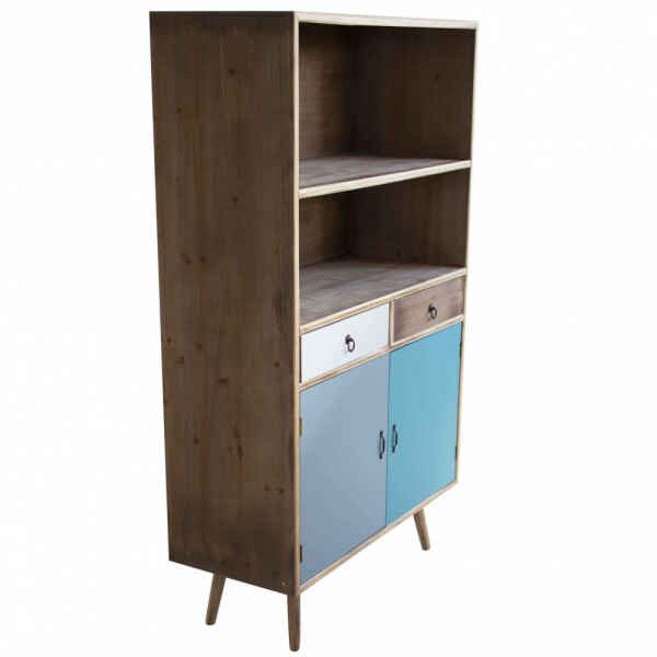 Mobiletto con 2 cassetti e un anta in Legno,MDF cm 80x35x140 – THORBURN